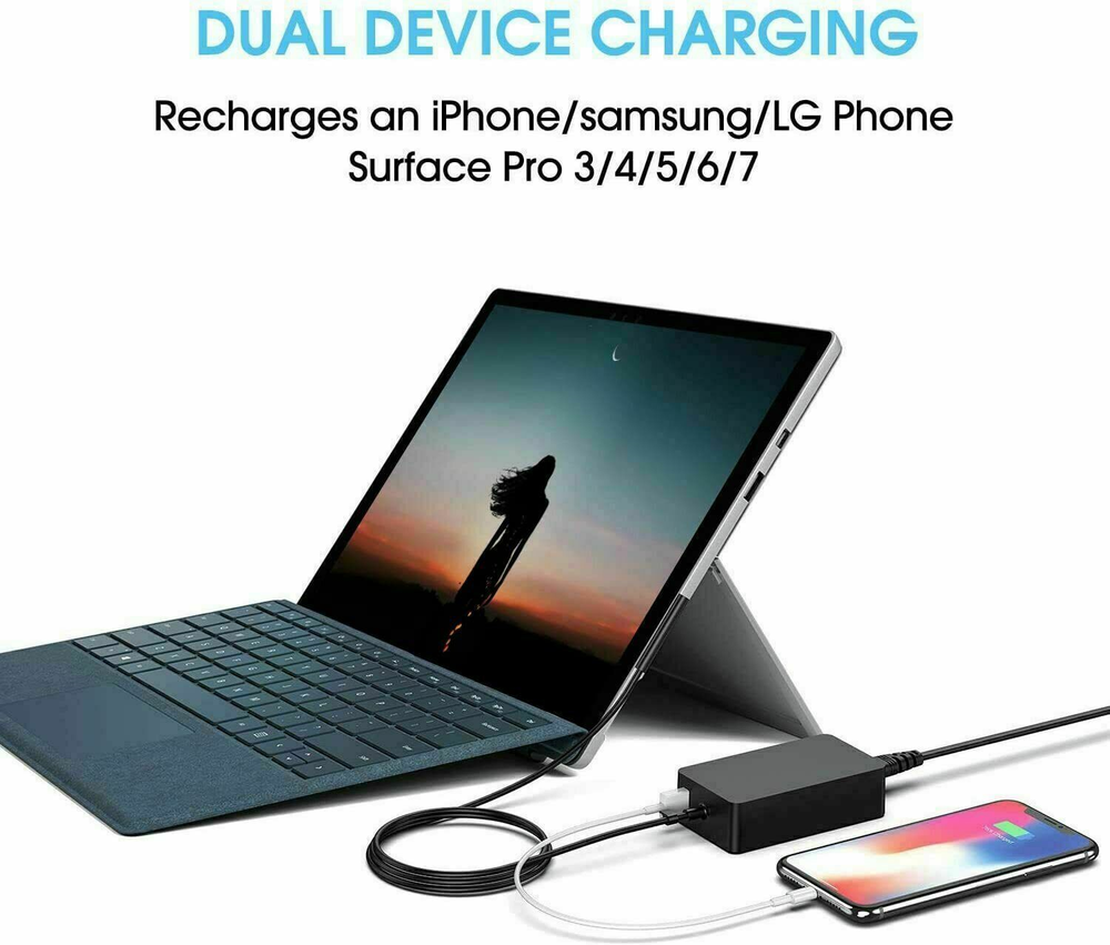 Surface GO Charger Ac Power Adapter for Surface Pro 8 Surface Pro 3 Pro 4 RT