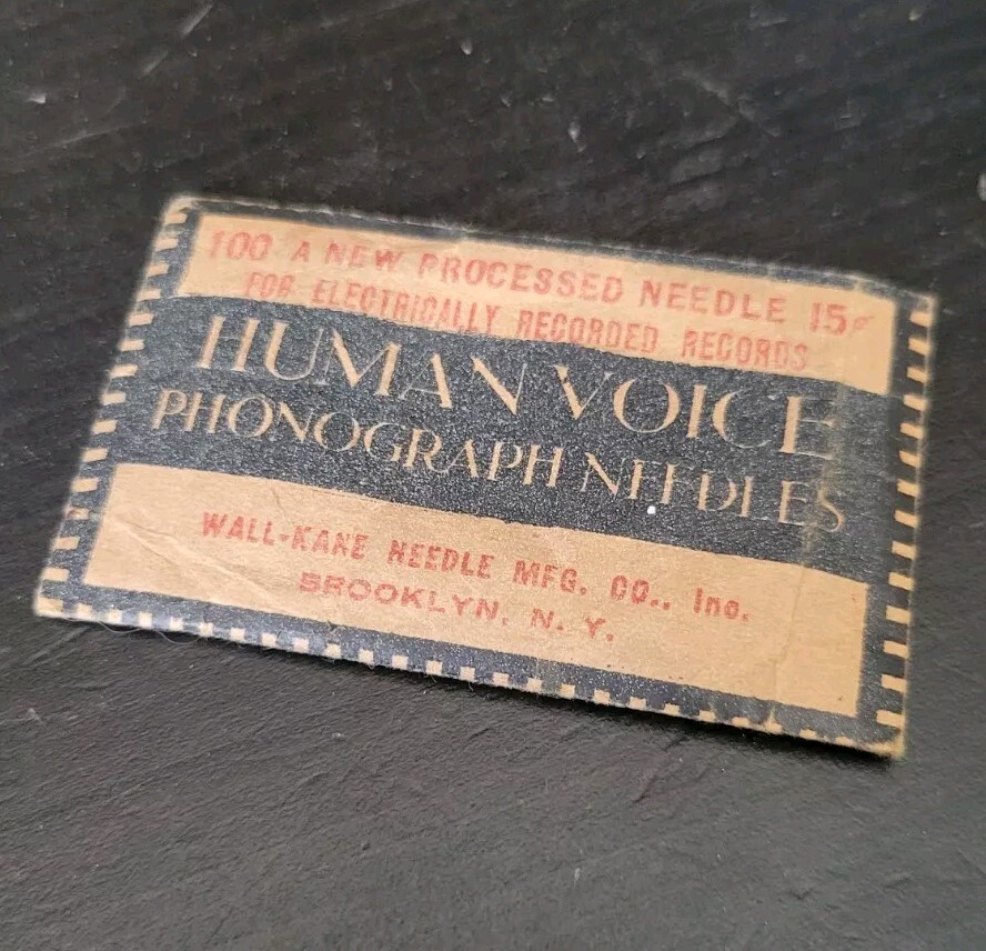 Human Voice Gramophone phonograph needle packet - empty