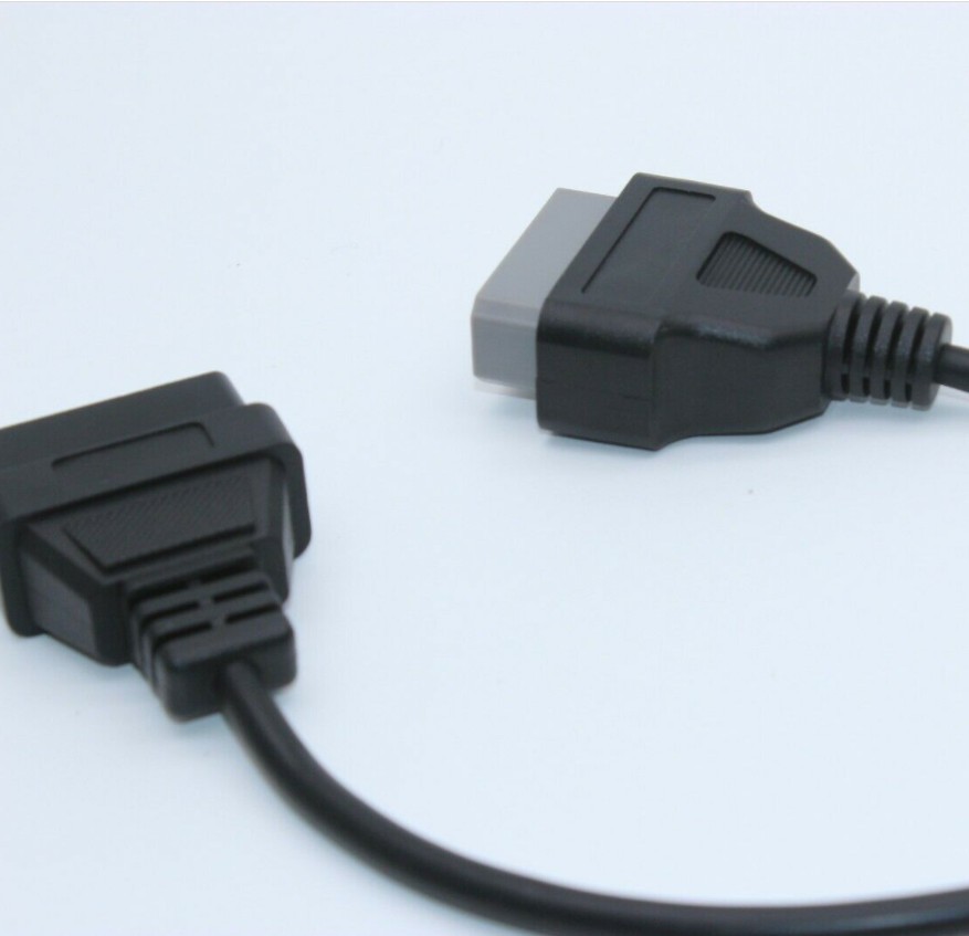 Black 14 Pin OBD1 to OBD2 Connector Adapter Cable Diagnostic Tool Replacement