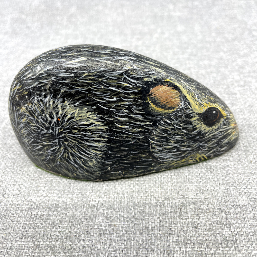 painted rock mouse hand painted realistic felt bottom