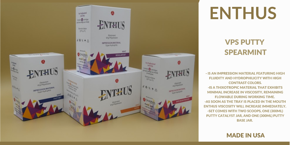 ENTHUS PUTTY FAST SET VPS - BASE & CATALYST DENTAL IMPRESSION 300 ML EACH