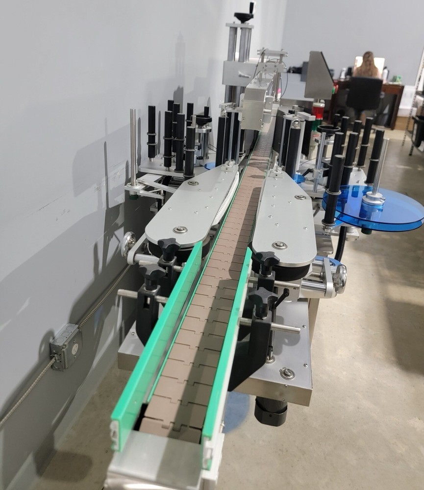 Jorestech OMICRON-2 Automatic Front and Back Labeler for Flat and Round Bottl...
