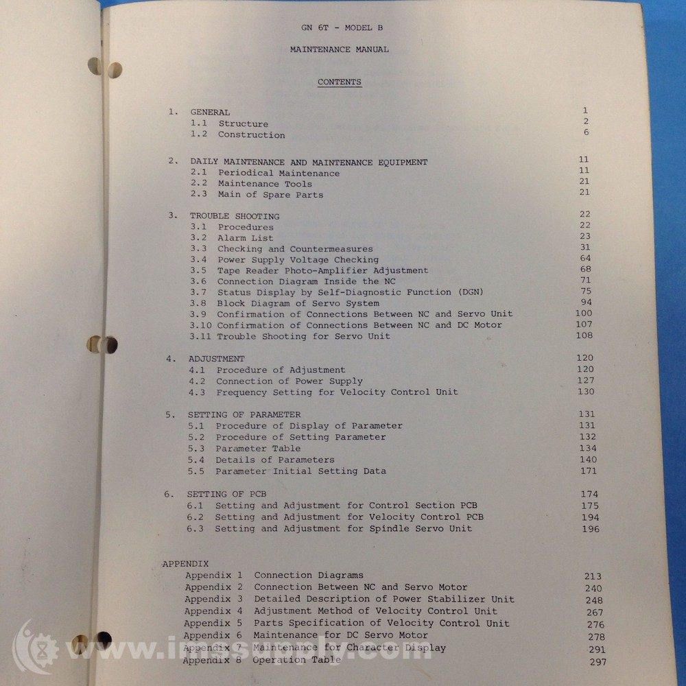 General Numeric 6T Model B Maintenance Manual USIP