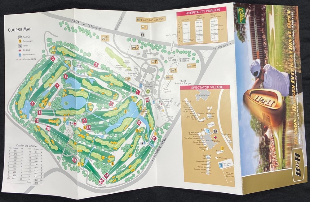 2001 Program - BENSON & HEDGES INTERNATIONAL GOLF OPEN - Birmingham England