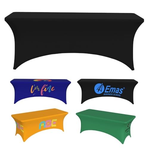 Custom Rectangular Tablecloths, 6FT x 4FT, 72" x 30" (Rectangular) Basicblack
