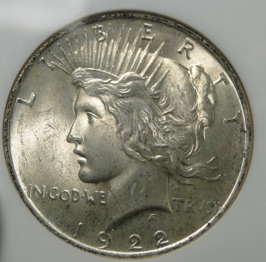1922 Peace Dollar NGC MS 64 Uncirculated