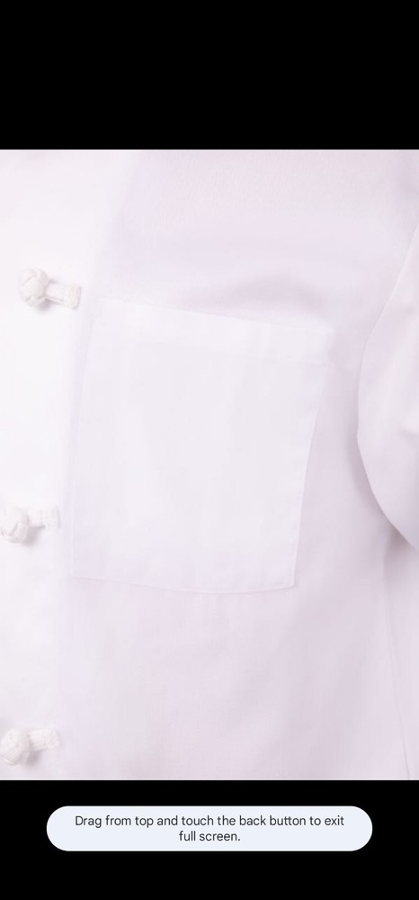 Men's Bordeaux Chef Coat White X-Large