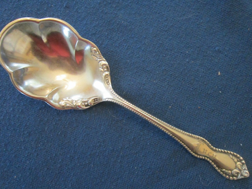 1898 Pearl aka Lancaster Pattern Casserole Spoon Holmes & Edwards Silver Plate