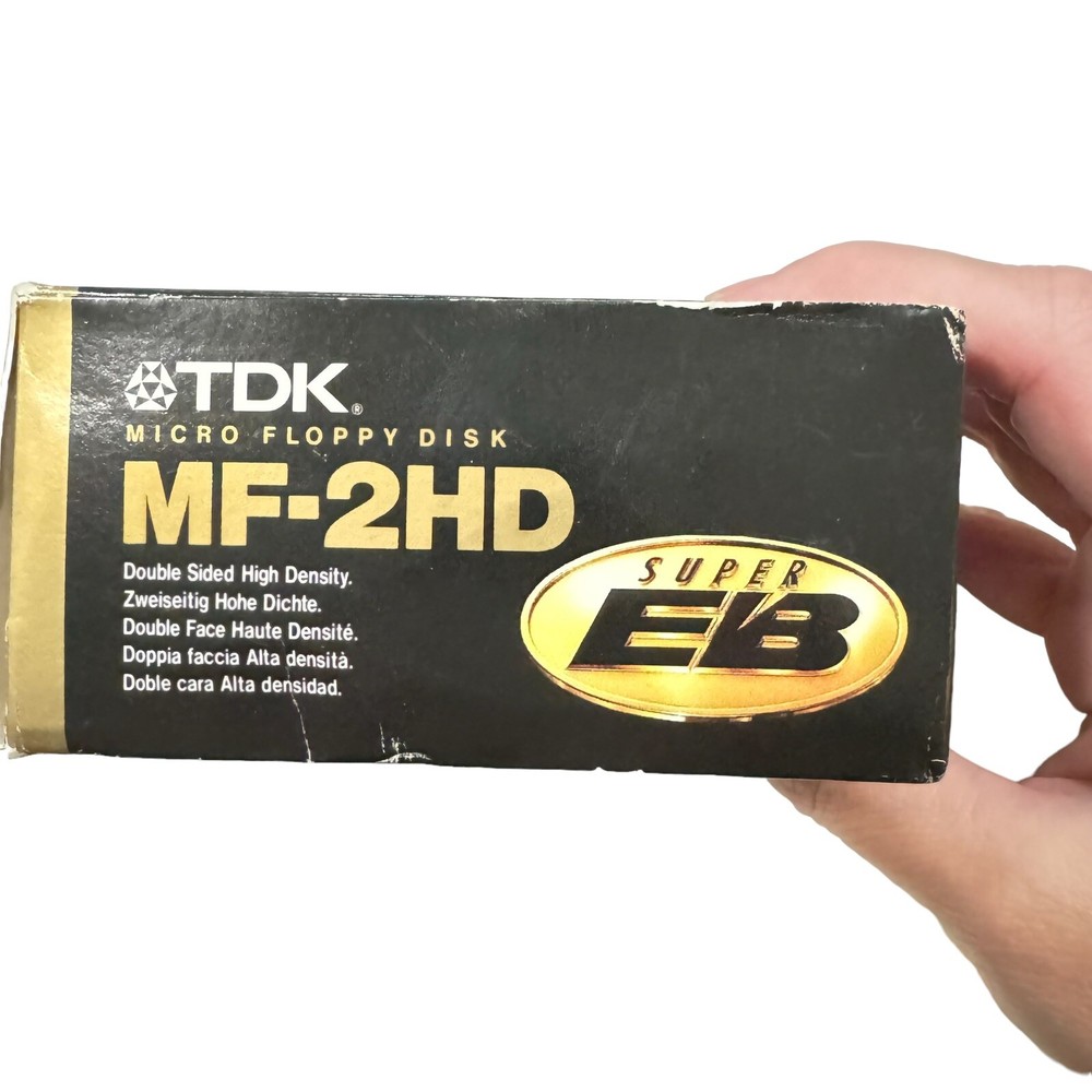 New TDK MF-2HD Micro Floppy Disk 10 Disks Double Sided High Density