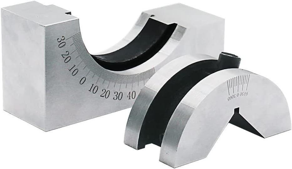 Adjustable Angle V Block 0–60° for Milling Machine, 95x45x48mm