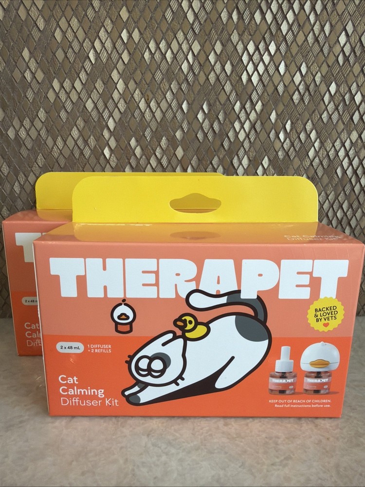 TheraPetMD Cat Calming Diffuser Kit White 60-Day 1 Diffuser + 2x48mL- 2 Pack