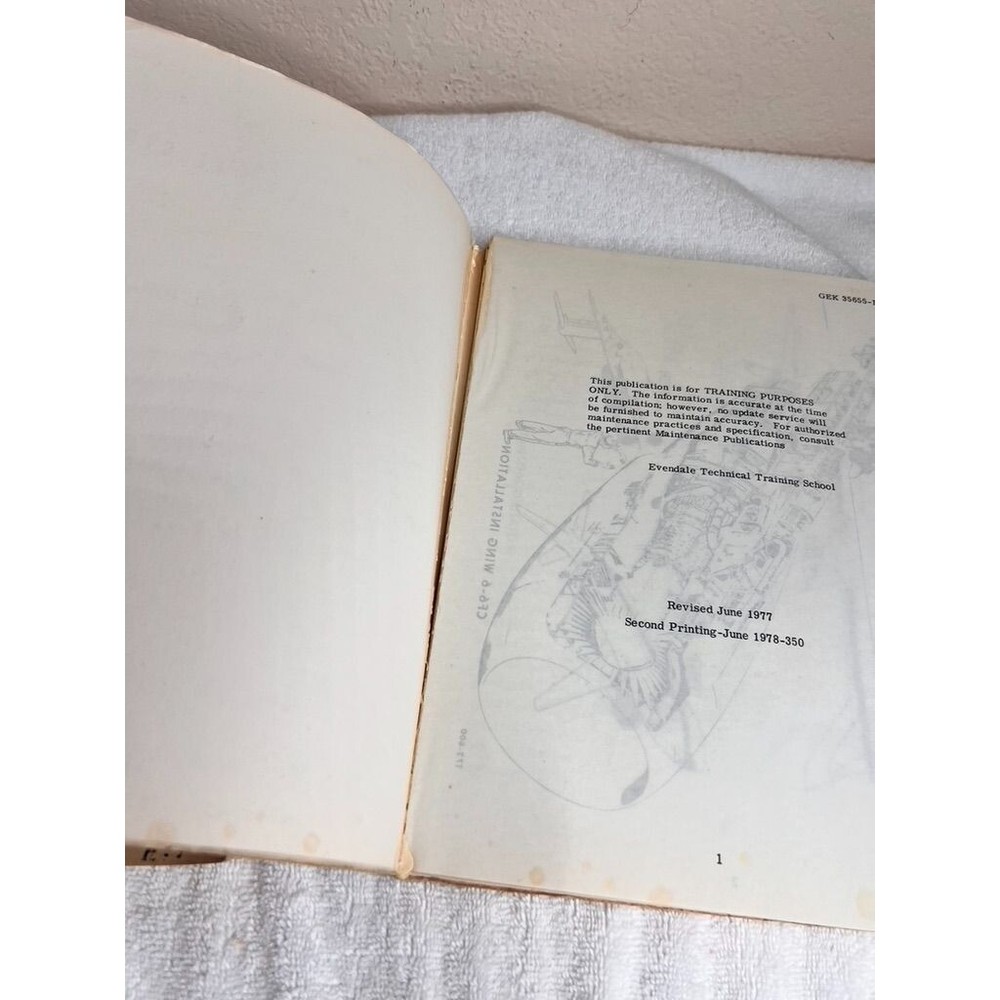 1970s General Electric CF6-6 Basic Engine Systems Student Notebooks Manuals