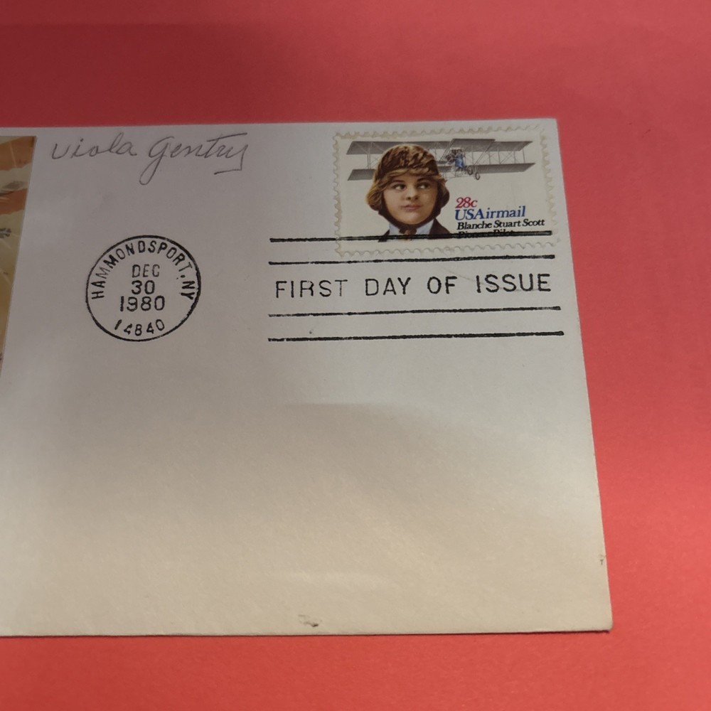 Aviator Viola Gentry Signed Envelope