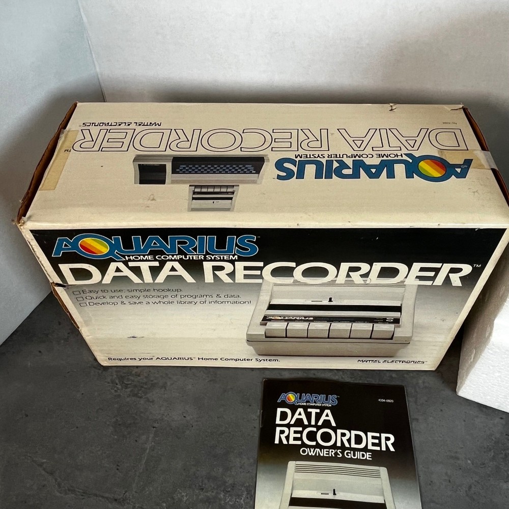Mattel Electronics Aquarius Data Recorder 4394 Vintage Home Computer System New