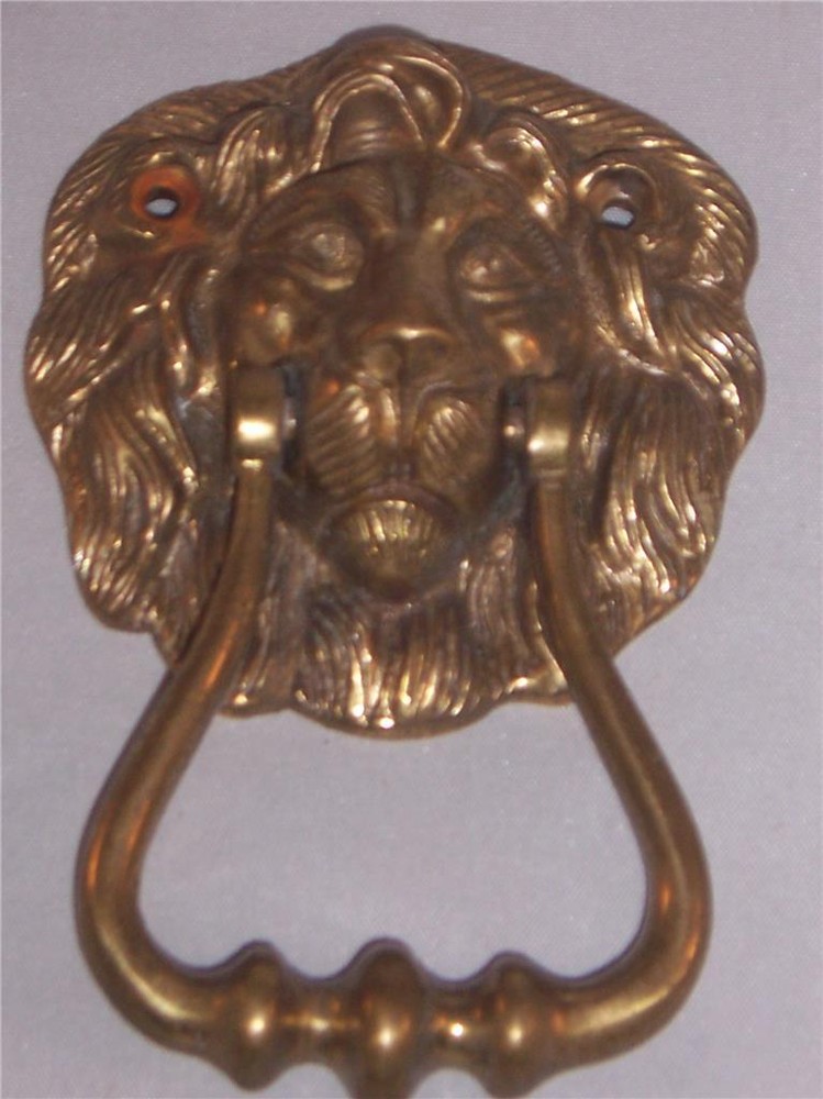 Solid Brass Lion Head door knocker