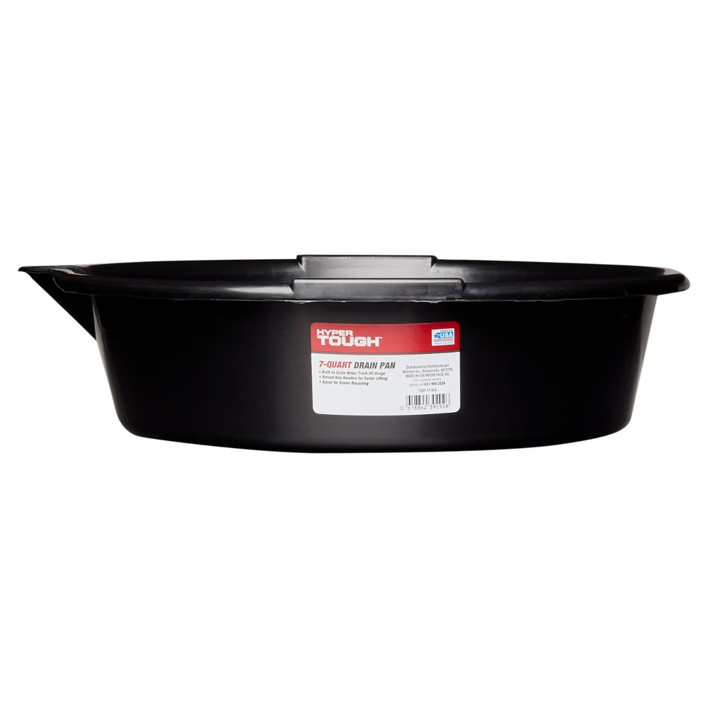 Hyper Tough 7 Quart Car Drain Pan with Integrated Scale and Spout