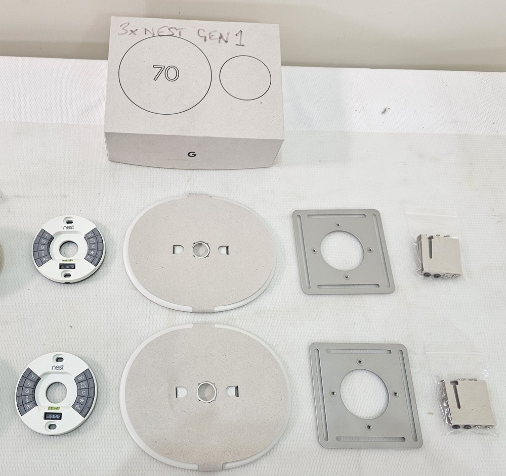 2 - Google Nest 1st Generation Learning Programmable Thermostats & Wall Plates