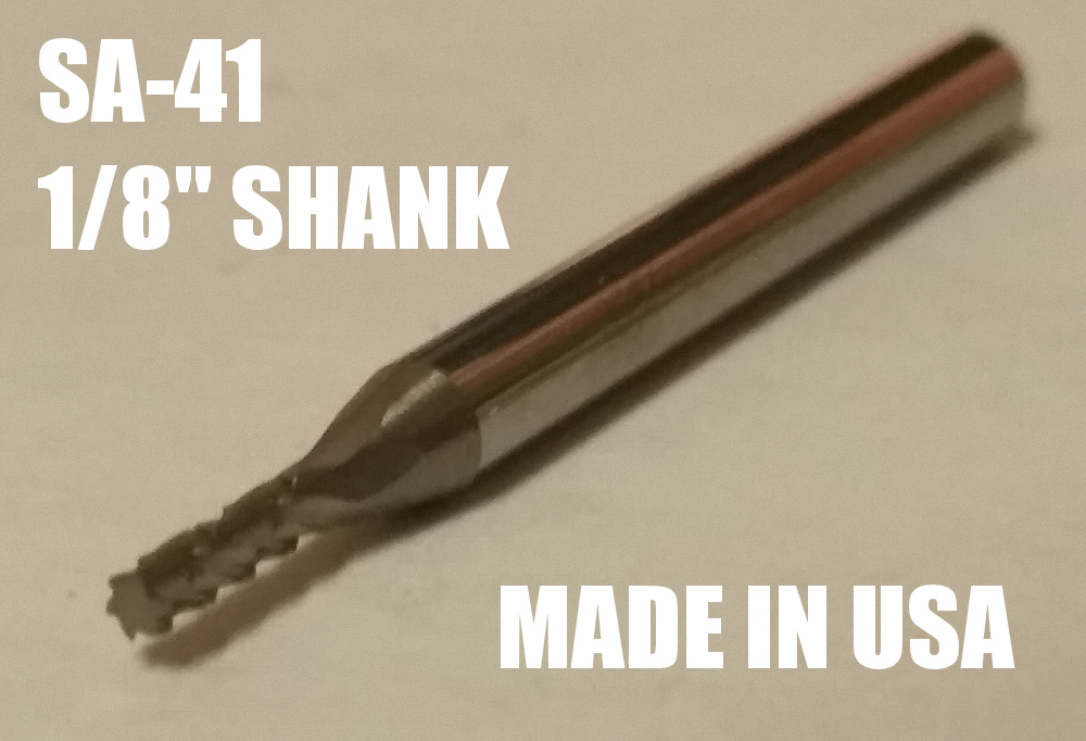 SA41D Cylindrical End SOLID Carbide Burr Bur Cutting Tool Die Grinder Bit 1/8"