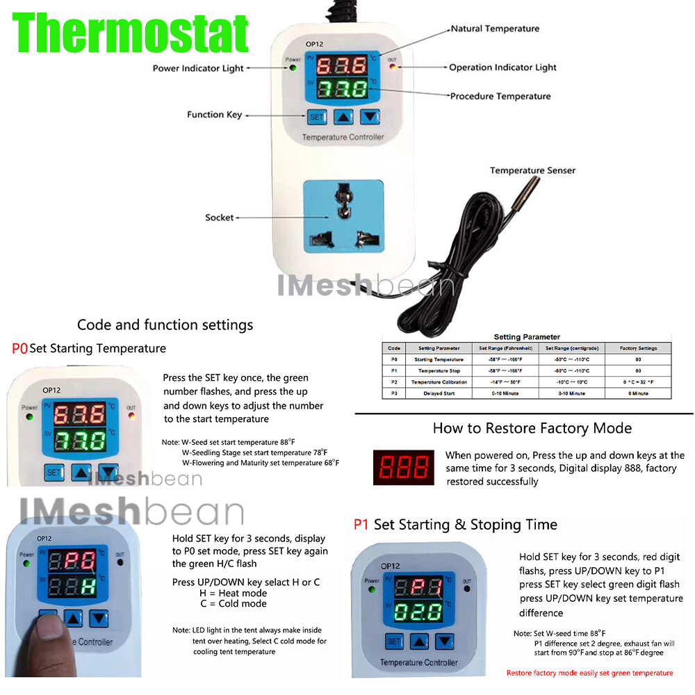 Complete Grow Tent Kit w/LED Full Spectrum Grow Light+Air Filter Kit+Duct Fan