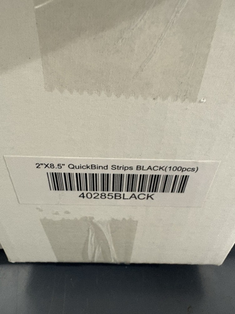 2” X 8.5” Quick Bind Stripped Black(100Pcs)