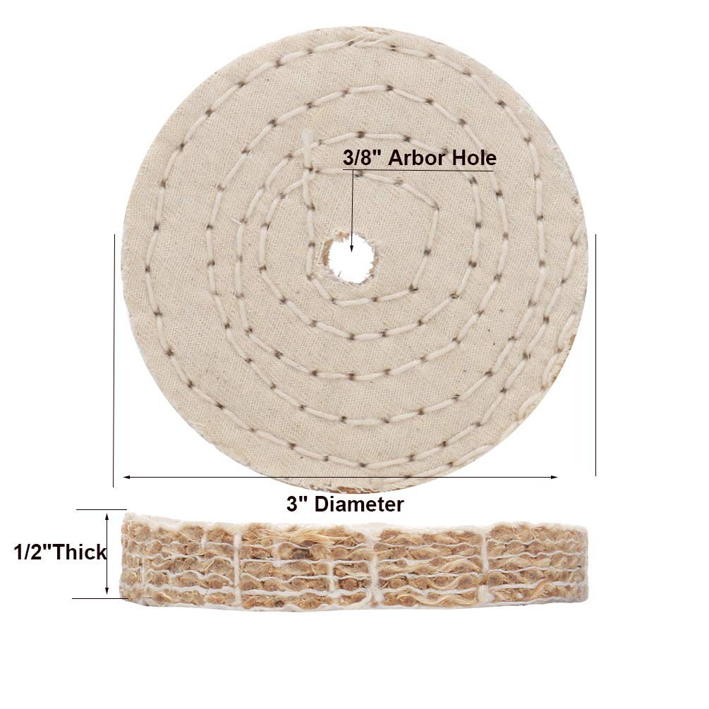 5PCS 3in Buffing Polishing Wheels Kit with 1/4in Drill Shank