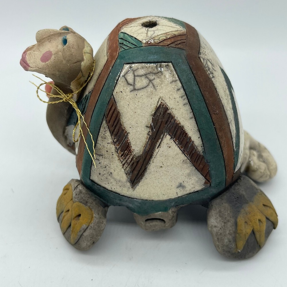 Turtle Ceramic Abstract Sculpture Figurine Statue Signed