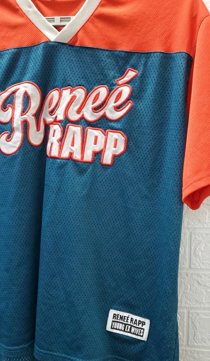 Pre Owned Renee' Rapp Jersey Snow Angel Aqua/Orange Size XL