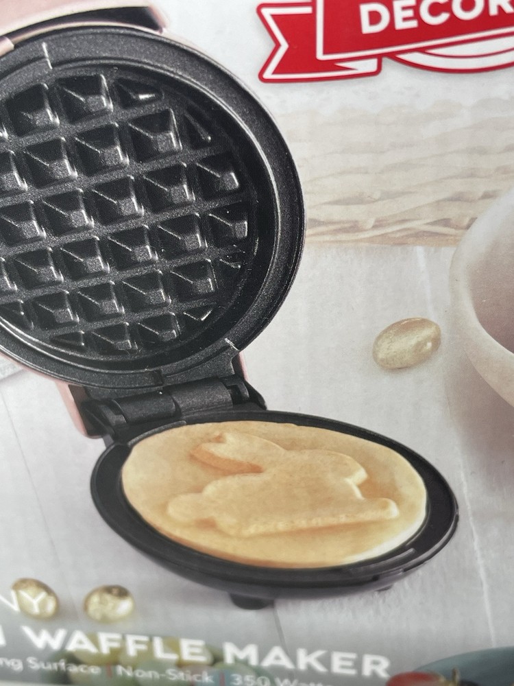 NEW Dash Decorate Bunny Rabbit Easter Breakfast Mini Waffle Maker Nonstick