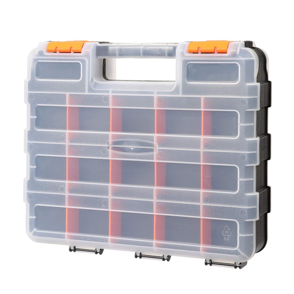 Double Side Tools Organizer, Customizable Removable Plastic Dividers, Hardwar...