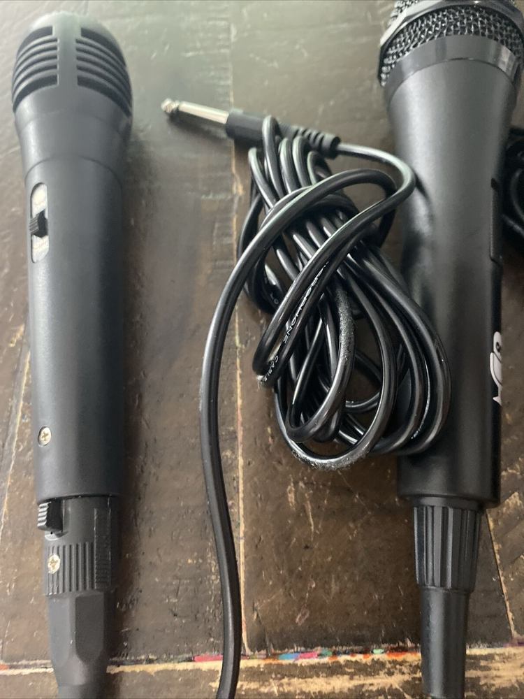 Two Microphones For Karaoke With Cable