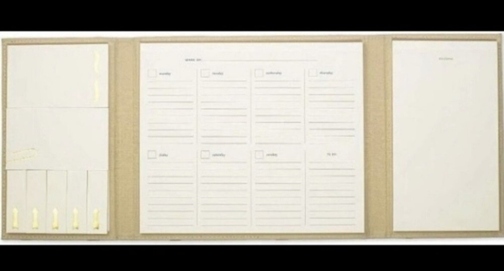 Kate Spade Notepad Portfolio Desktop Black Polo Dots