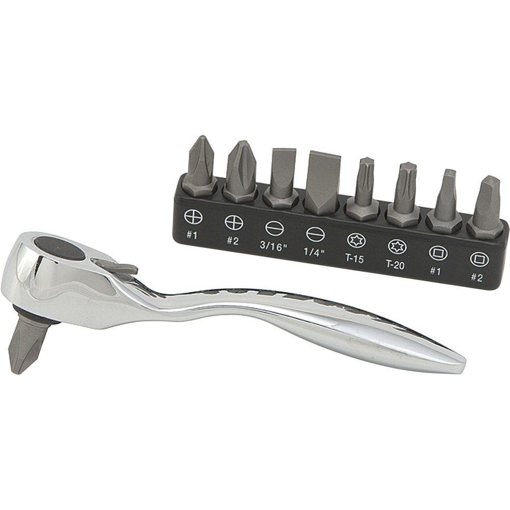 Klutch 11-Pc. Offset Micro Bit Driver Set, 1/4in. Drive