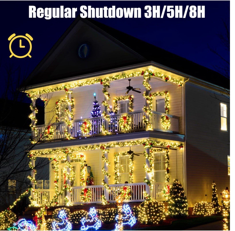 Solar Christmas Lights Outdoor 105Ft 300 LED 8 Modes TimerFunctionRemote Control