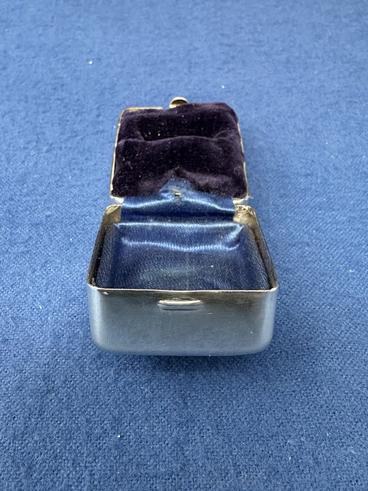 RODEN BROTHERS STERLING RING BOX MONOGRAMMED