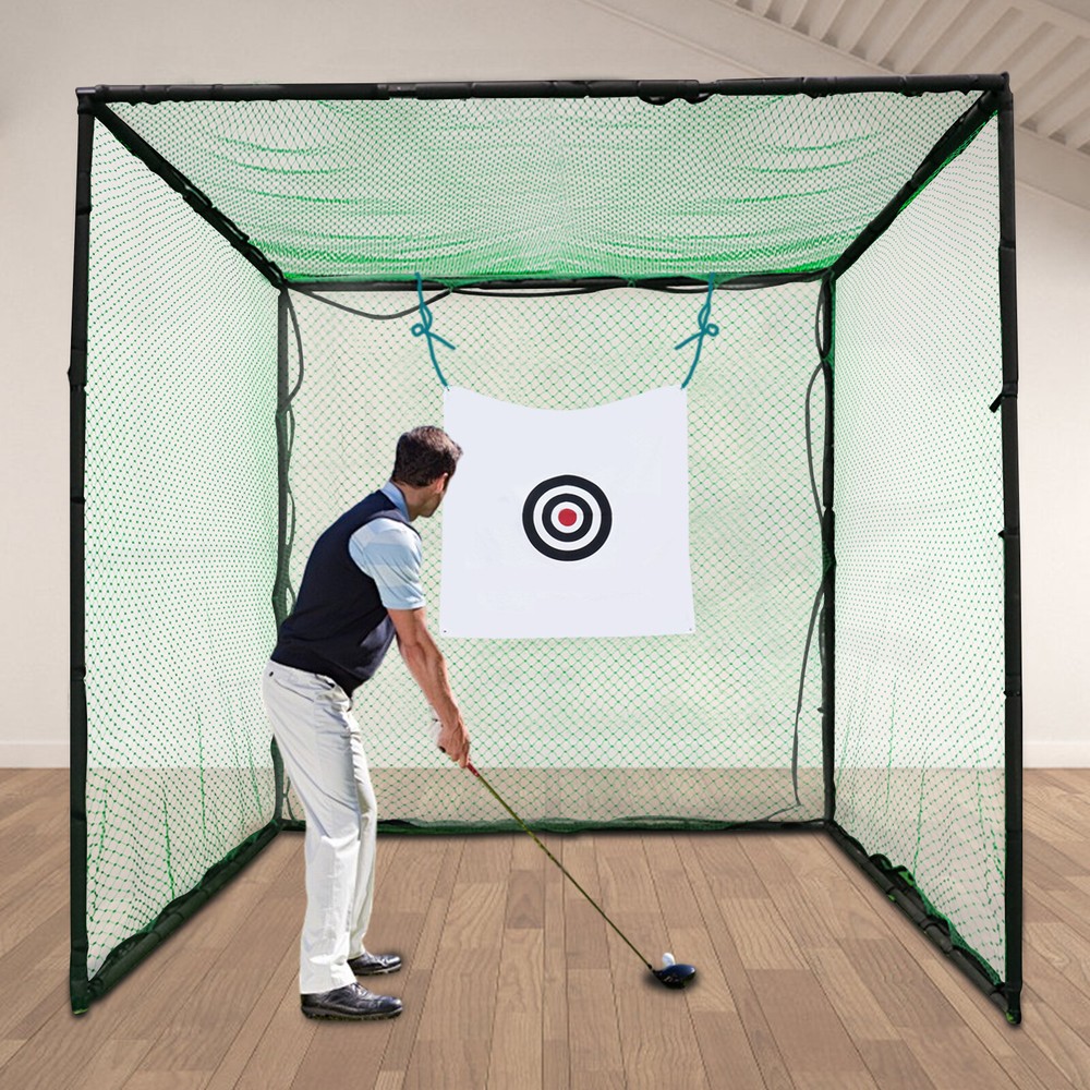 9.8ft Golf Practice Net Foldable Golf Hitting Cage Practice Net Training Aid NEW