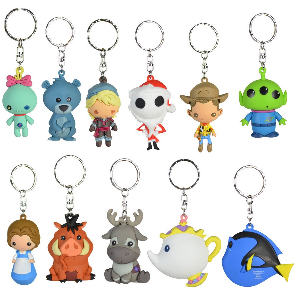 New Blind Bag Disney Finding Nemo Dory 3-D Figural Keychain Keyring Monogram