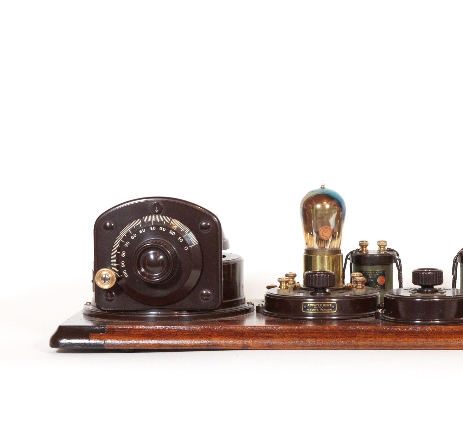 Stunning 1923 Atwater Kent Model 7 Breadboard Radio w/BBT Rainbow Tubes * Works