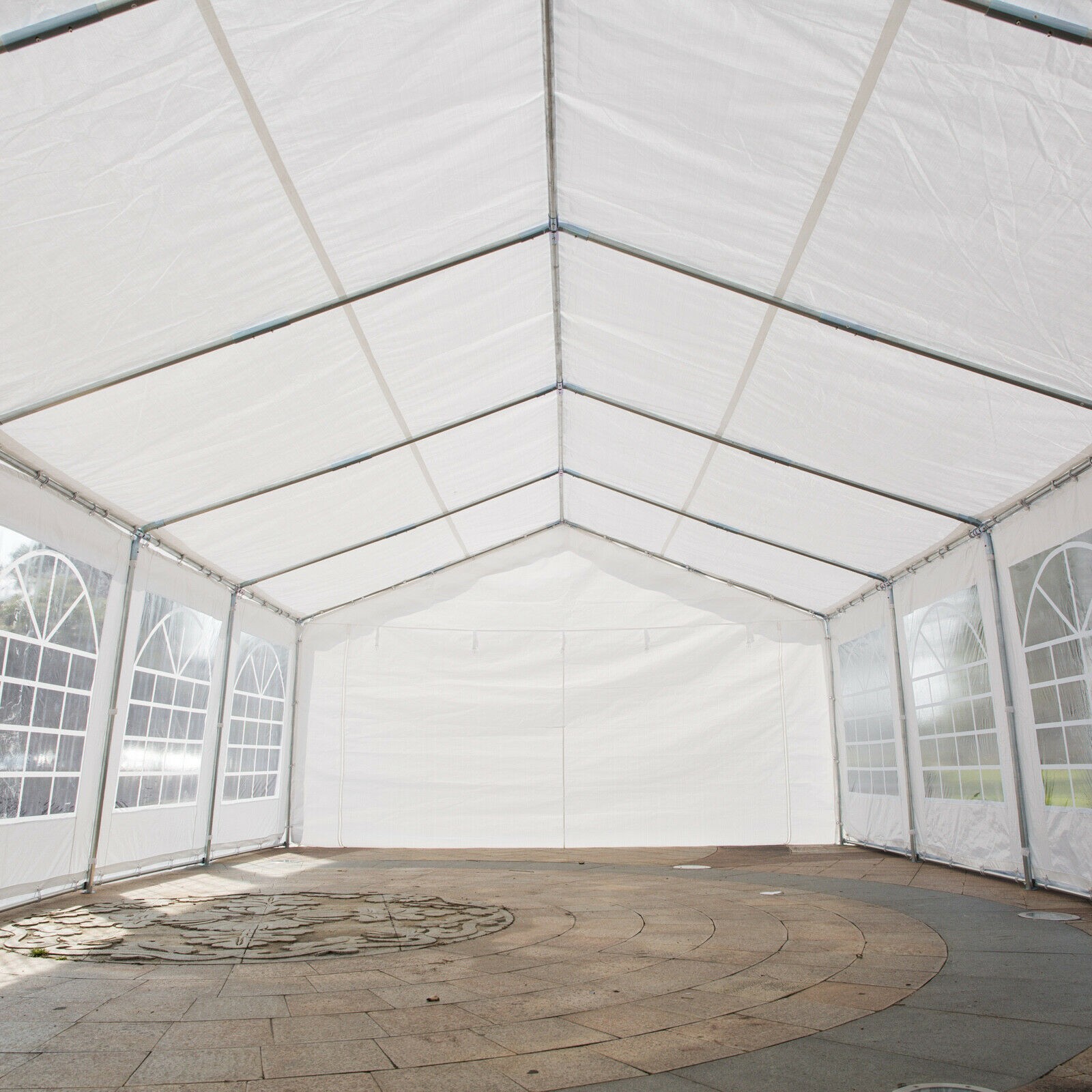 32'x16' Large Outdoor Carport Canopy Heavy Duty Party Tent with Sidewalls White