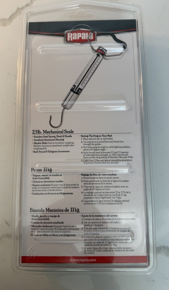 Rapala Mechanical Tube Scale - Clear