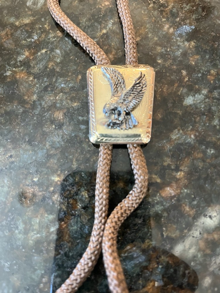 Eagle Bolo Tie Gold Color