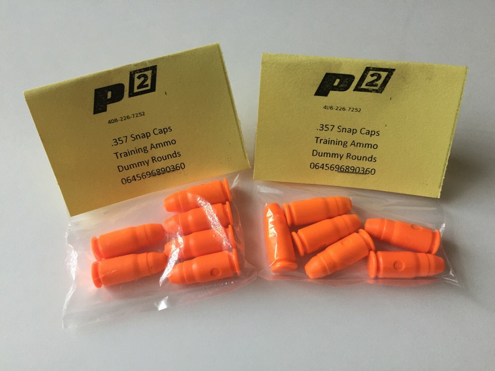 P2 .357 Sig Cal SNAP CAPS TRAIN AMMO BULLETS SHELLS PRACTICE SAFE .357 - 6 Pak