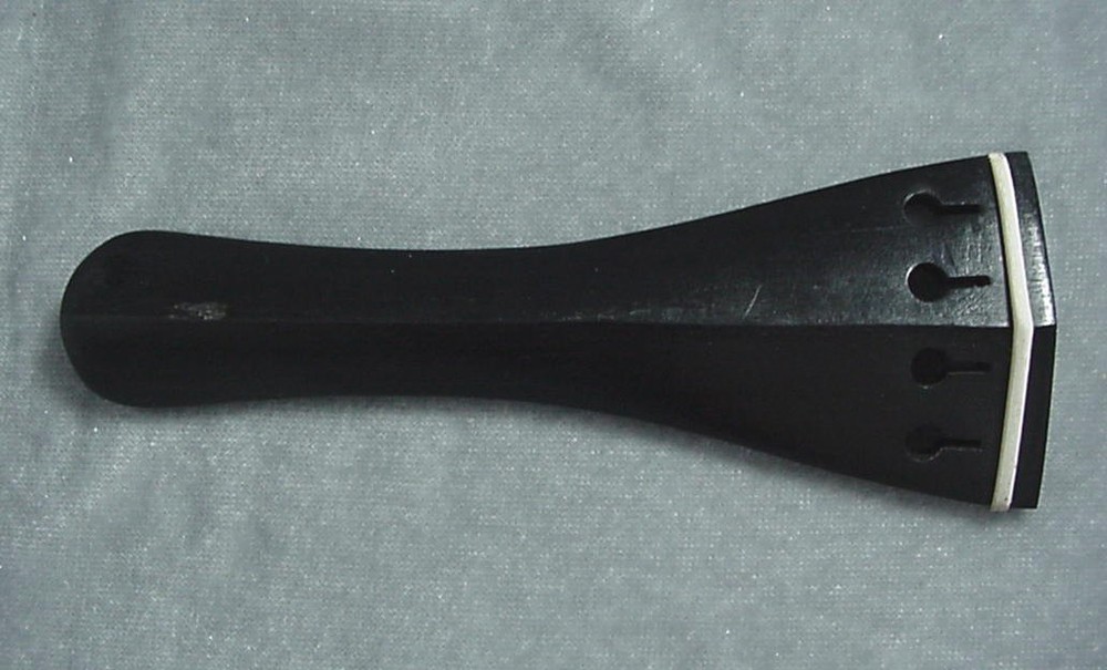 BLACK EBONY WITH WHITE PIP VIOLIN PEG SET for 4/4 size