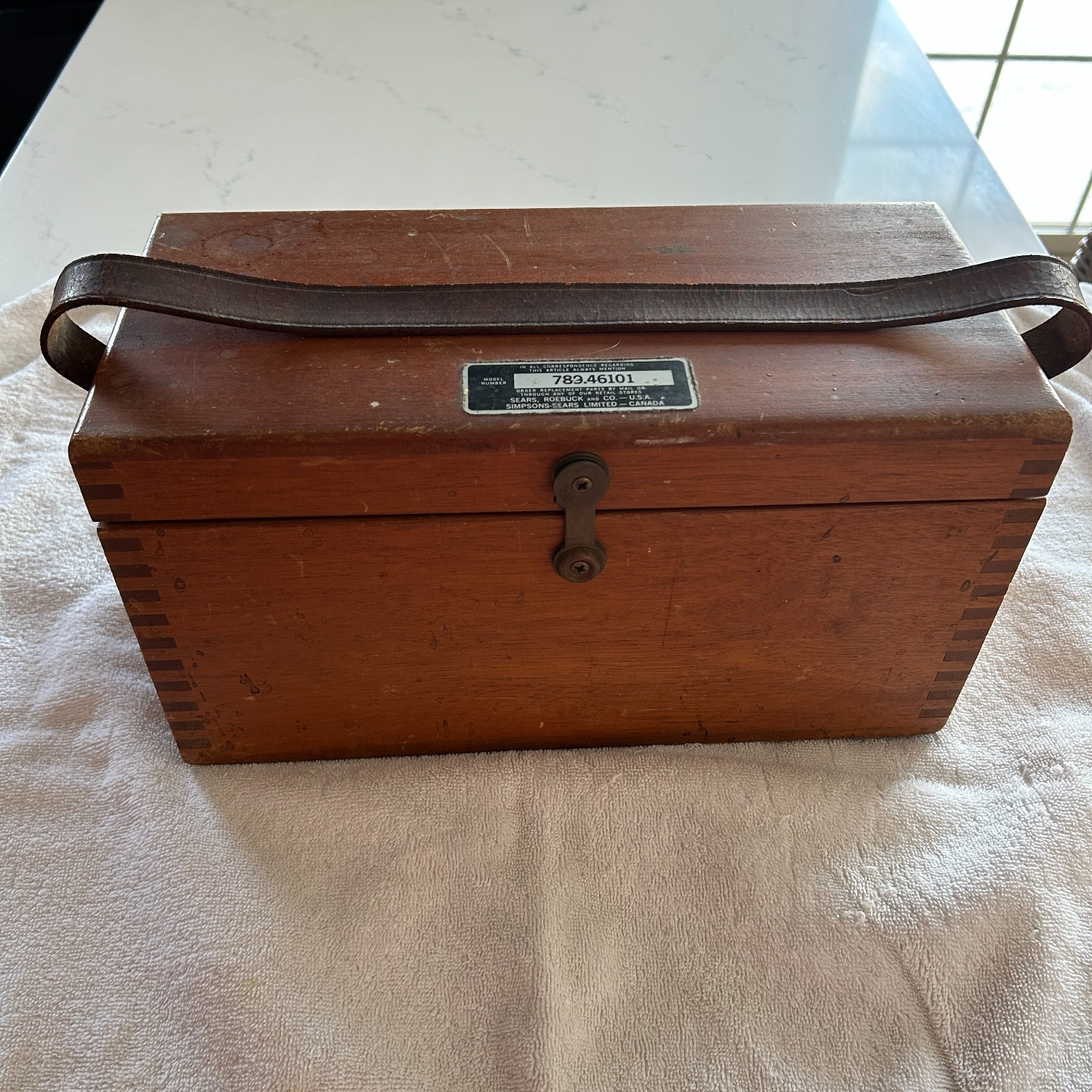 Vintage 1960's USA Craftsman Surveying Transit with Sear Roebuck Wooden Case