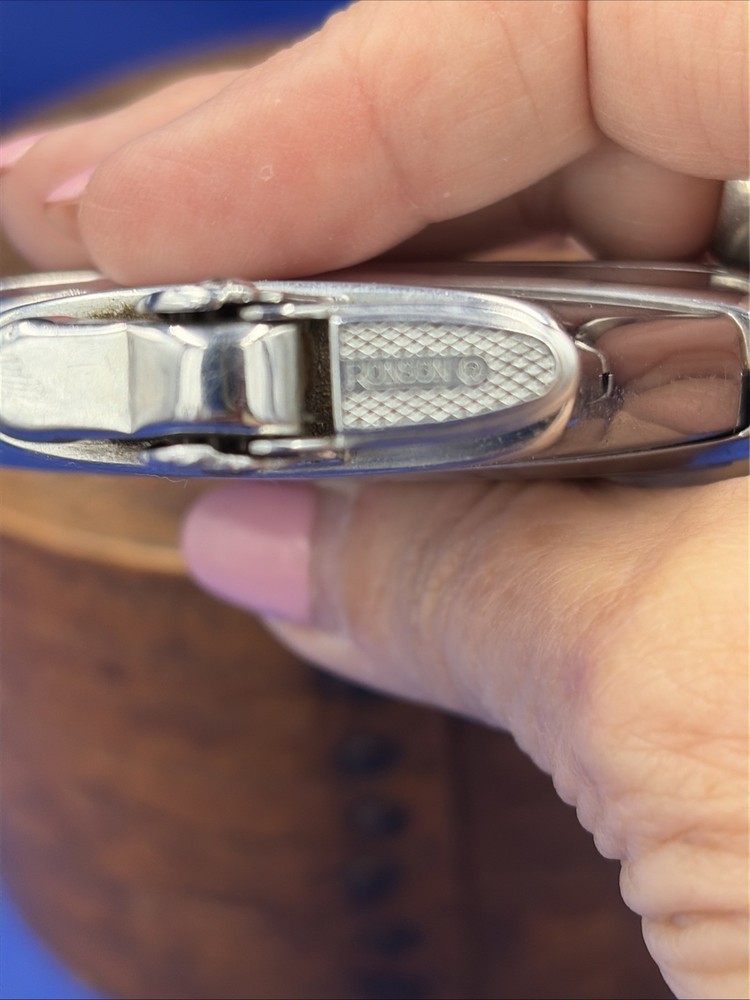 Vintage MCM Ronson Mastercase Cigarette Case Lighter Silver Tone Untested