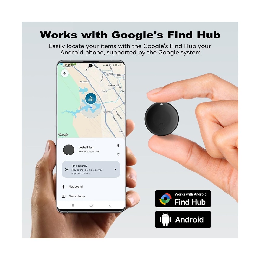 Air Smart Tags-2 Pack for Android, Google Android Tag Tracker Work ... Fast Ship