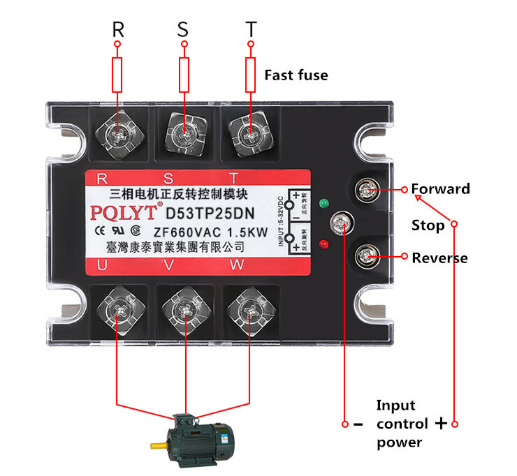 AC motor control module positive and negative solid state relay D53TP25DN 1.5KW