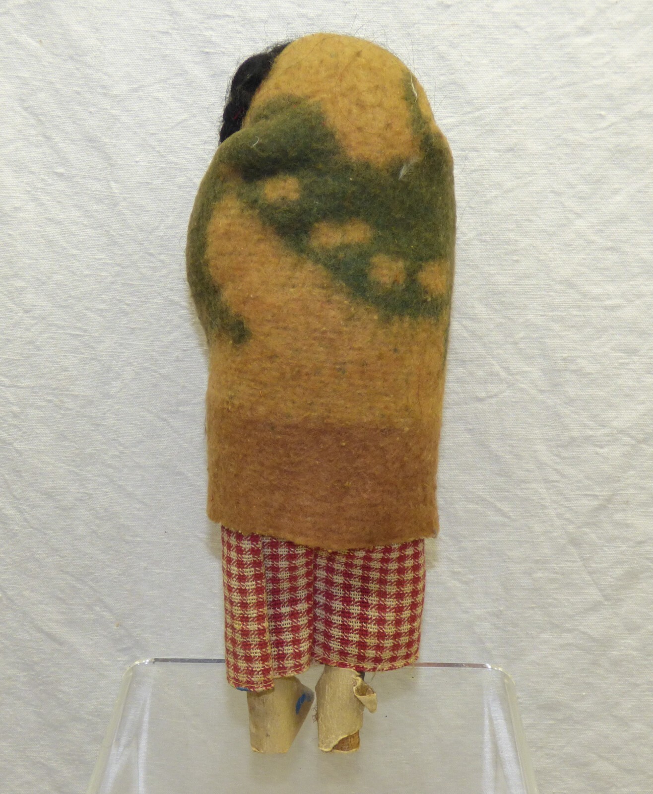 Skookum Dolls 10" Male & 9" Female w/ Taped Feet Side Glancing Eyes Vintage Pair