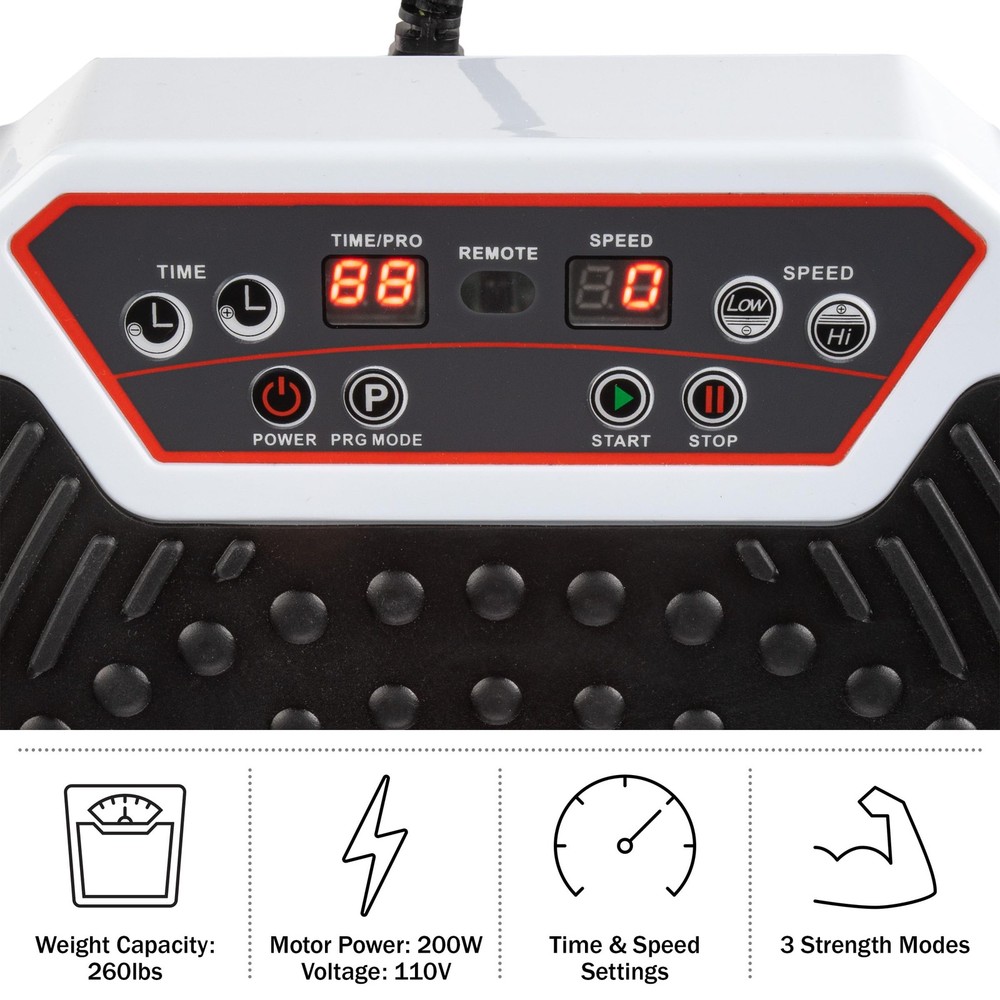 Vibration Plate Exercise Machine - Vibrating Platform with Adjustable Speed a...