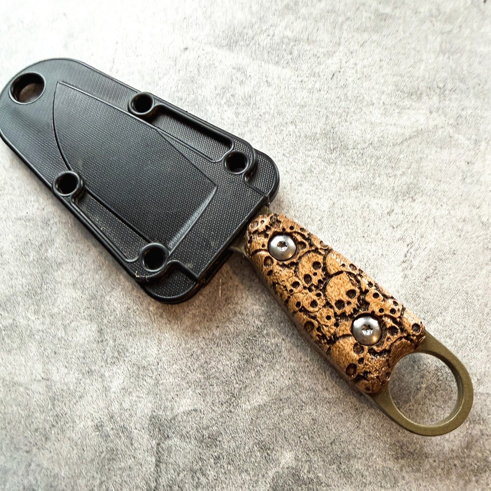 Cryptkeeper scales compatible with ESEE Izula knife Walnut