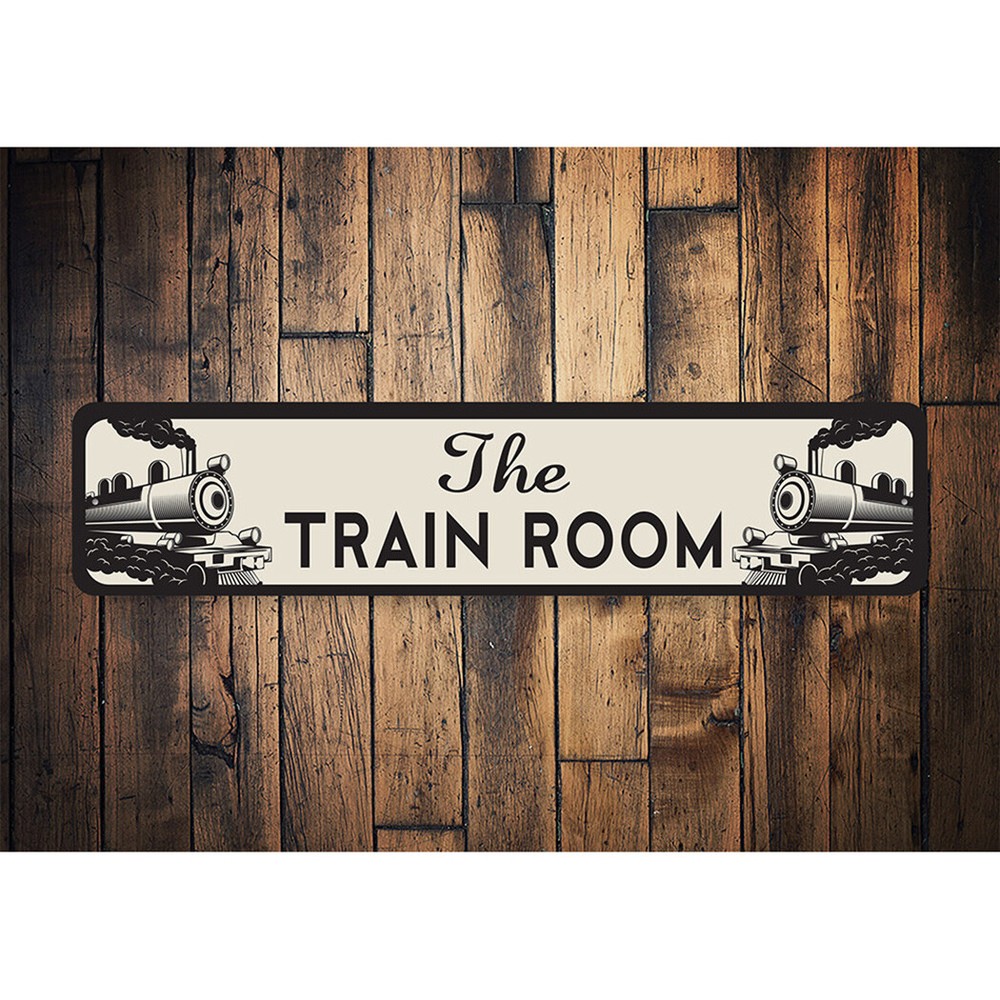 The Train Room Metal Sign